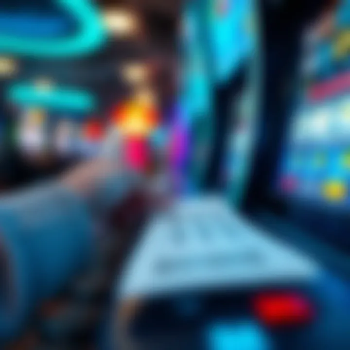 Close-up view of a lottery ticket being scanned