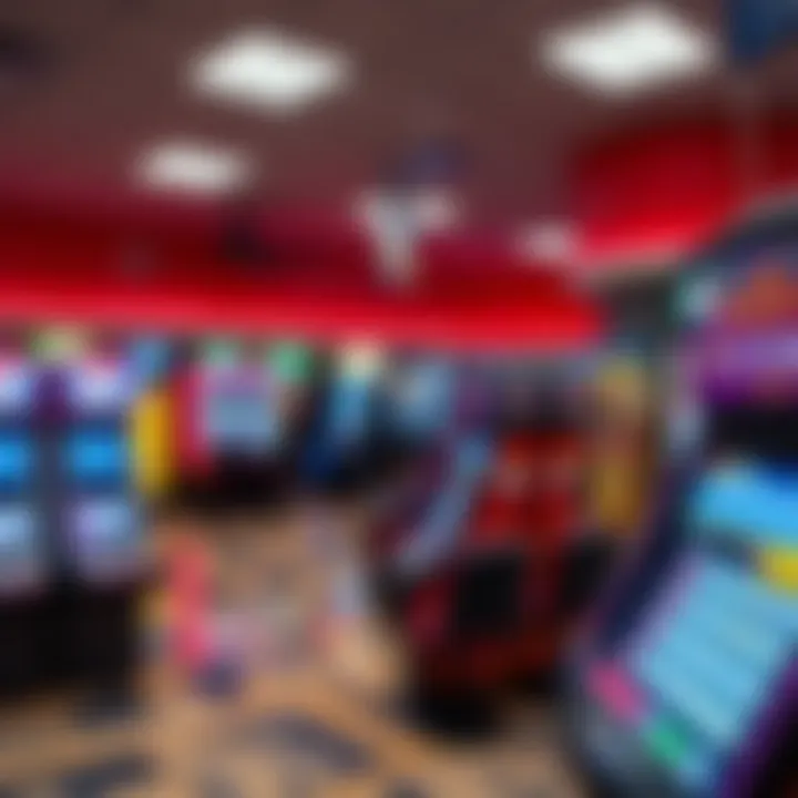 Retail environment showcasing ticket scanning equipment