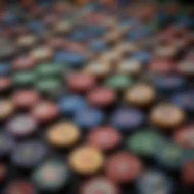 A collection of WSOP game chips highlighting their value and rarity