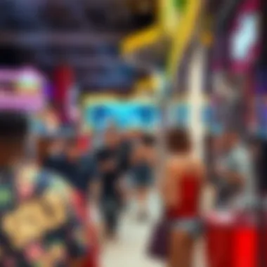 Engaging Shopping Experiences for Visitors Tourists enjoying their shopping experience in a bustling environment