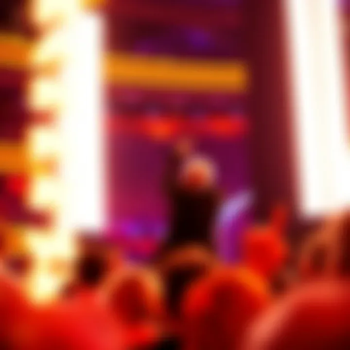 A vibrant crowd enjoying a Wayne Newton concert