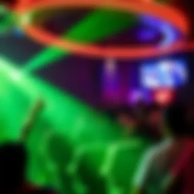 Crowd enjoying a themed event at Virgin Hotel Las Vegas