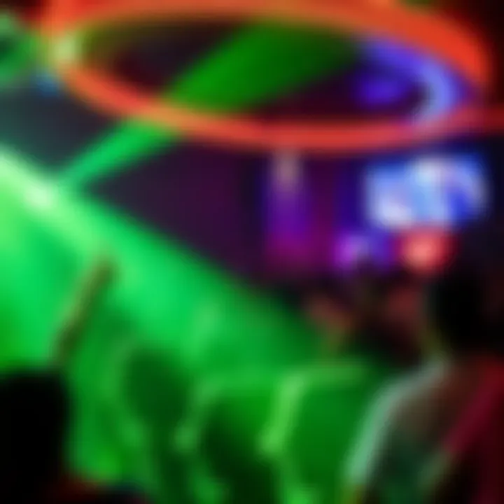 Crowd enjoying a themed event at Virgin Hotel Las Vegas