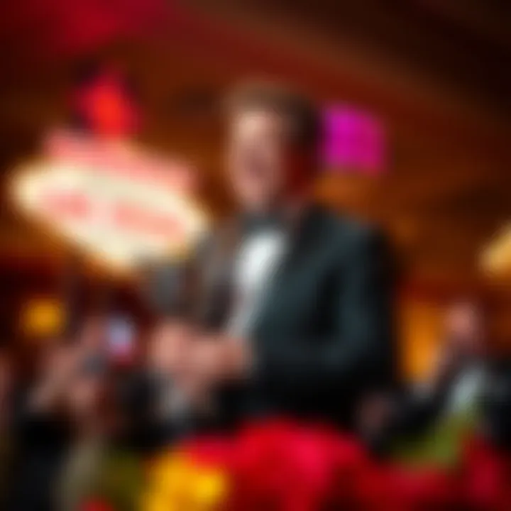 Wayne Newton receiving an award for his contributions to entertainment