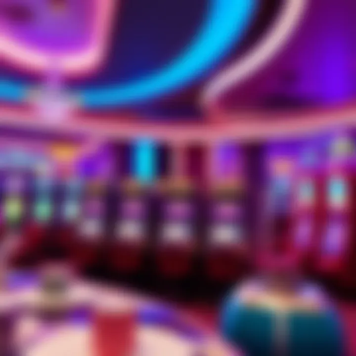 Overview of a virtual casino featuring Wheel of Fortune slots