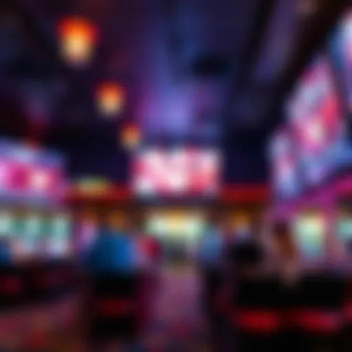 A vibrant snapshot of the Wind Creek Casino Sportsbook interior showcasing the lively atmosphere.